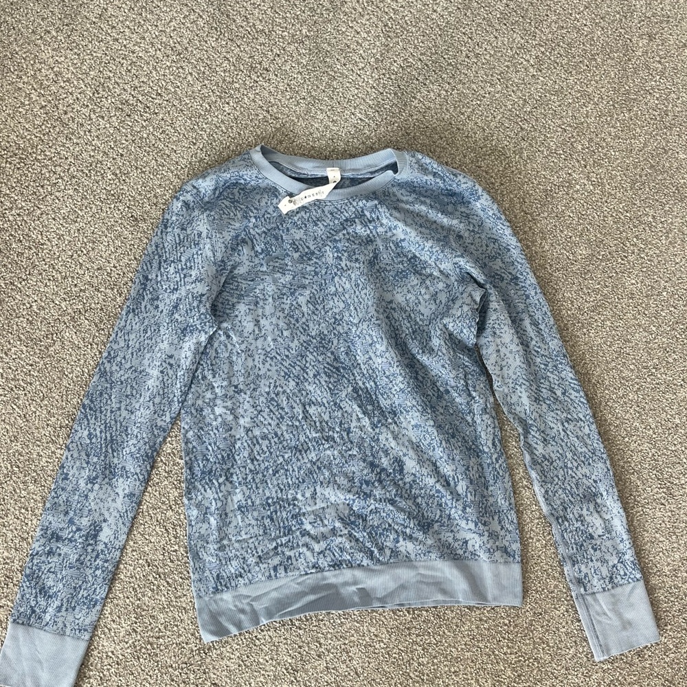 Light blue with blue spots Lululemon shirt